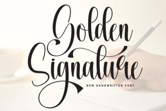 Golden Signature: A Handwritten Font for Modern Marketers