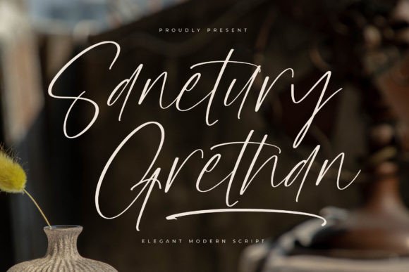 Sanetury Grethan: The Handwritten Font for Creative Product Makers