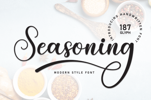 Seasoning: A Handwritten Font for Charming Craft Projects